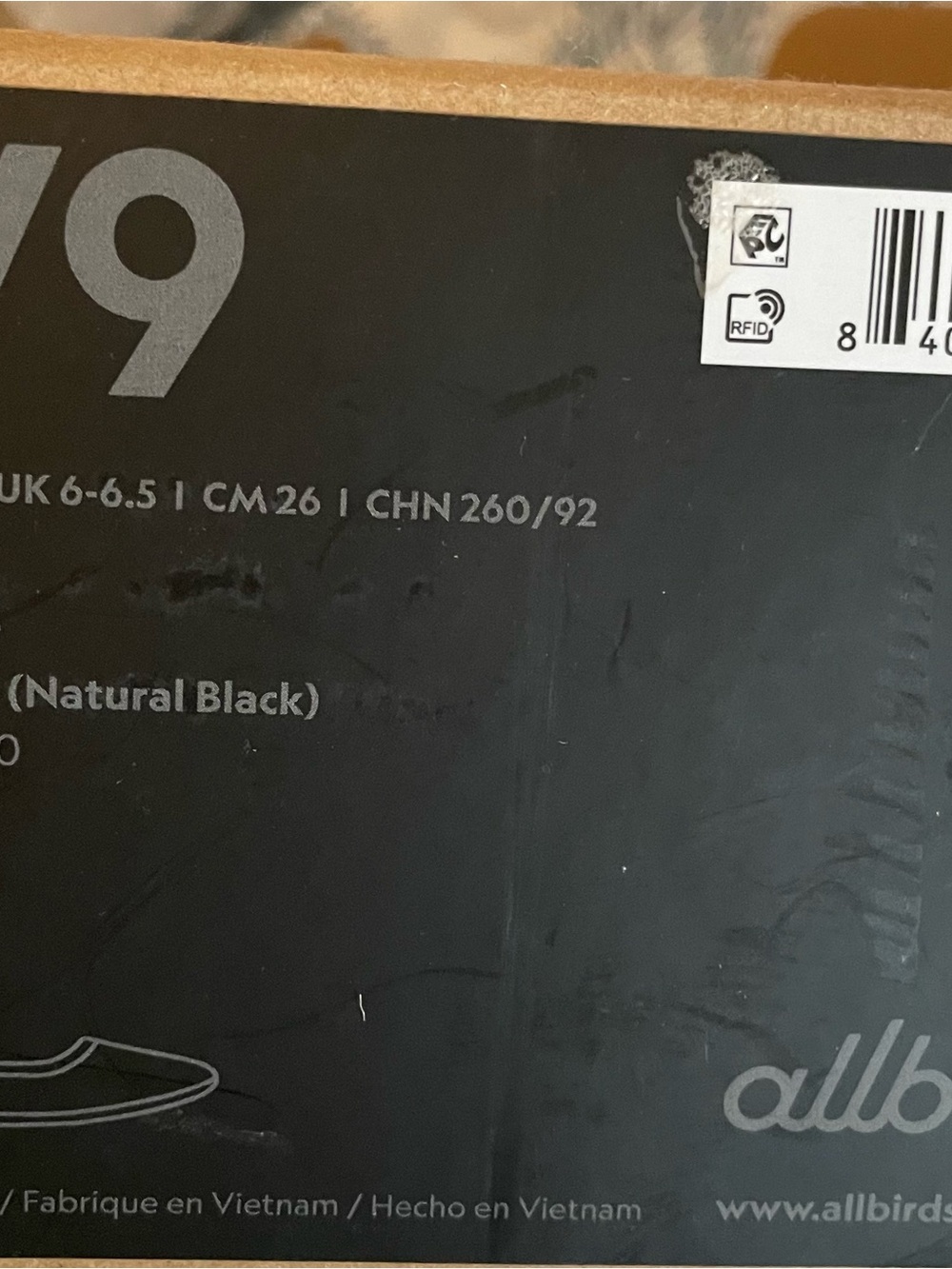 Like new Allbirds Wool Breezer flats in Natural Black. - Picture 3 of 3